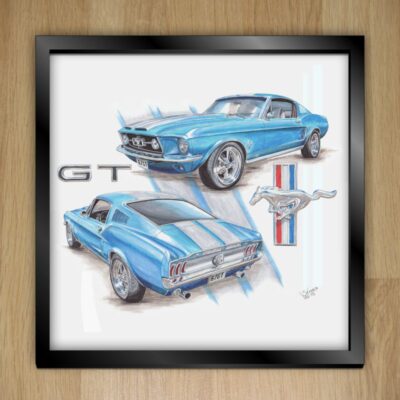 67 Mustang GT Shadow Box
